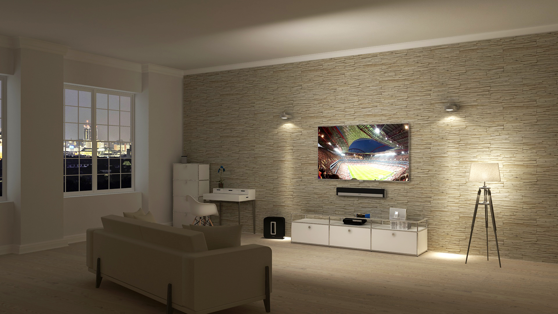Fernsehwand Beleuchtung