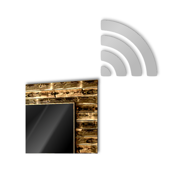 Mediawand mit WLAN